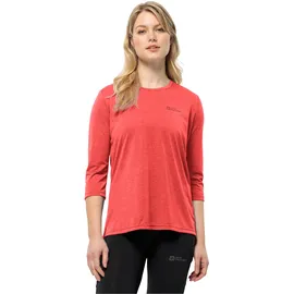 Jack Wolfskin Crosstrail 3/4-arm T-shirt - Vibrant Red - M