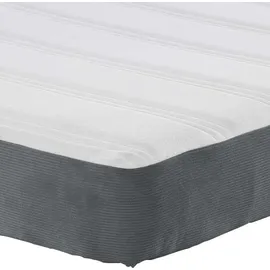 vidaXL Taschenfederkernmatratze Dunkelgrau 160 x 200 cm Mittelhart