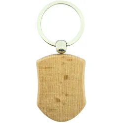 CombiCraft Holz Schlüsselanhänger Wappen 45x32 mm - 25 Stück - Ohne Aufdruck