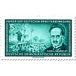 Briefmarken Führer der deutschen Arbeiterbewegung, Michel-Nr. 472-478, postfrisch