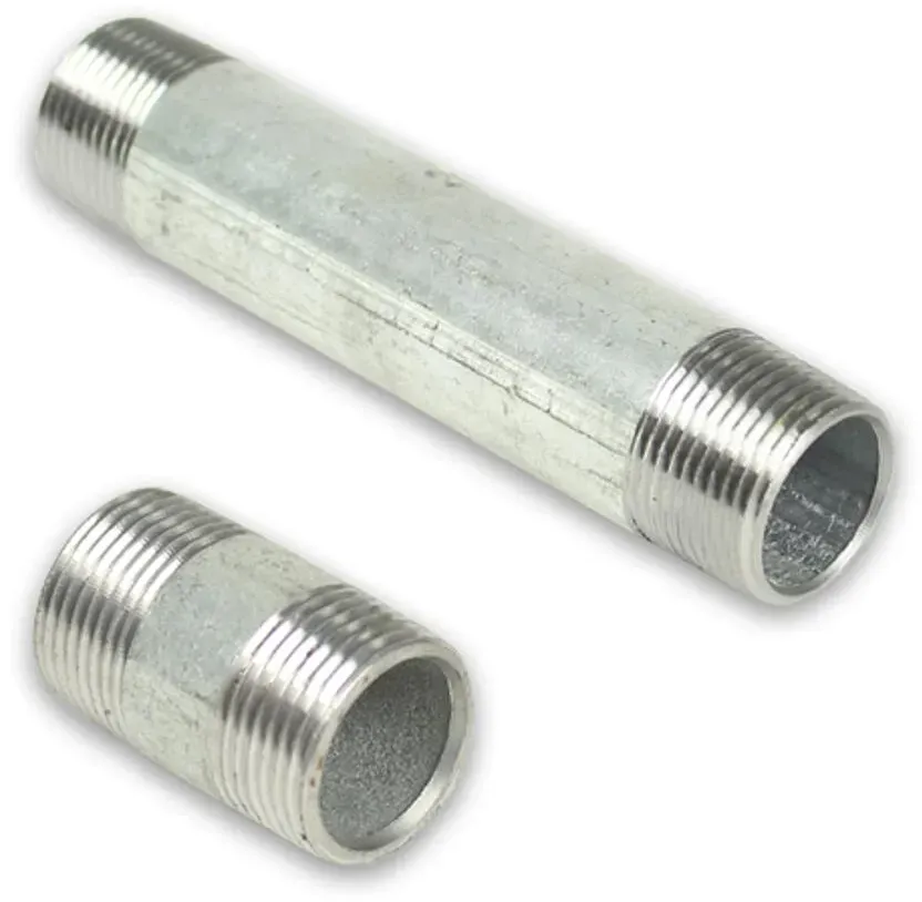 Stahlrohr Rohrdoppelnippel verzinkt (Ausführung: 1/2''AG - L=70 mm)
