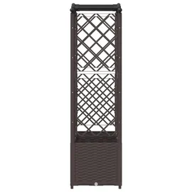 vidaXL Hochbeet mit Rankgitter und Dach 164 x 40 x 142 cm Braun