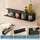 doporro Duschablage ohne Bohren 50 cm, Duschregal Schwarz Montage zum Kleben oder Bohren, rostfreier Badezimmer Organizer mit großer Kapazität, Shampoo Halterung für Dusche, Badewanne & Küche, Reglo-15