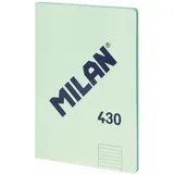 Milan MILAN® Notizbuch, A4, liniert, 48 Blatt A4, Papier 95 g/m2, Serie 1918, Grün