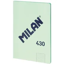 Milan MILAN® Notizbuch, A4, liniert, 48 Blatt A4, Papier 95 g/m2, Serie 1918, Grün