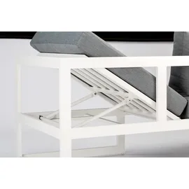 BEST Freizeitmöbel Rhodos Loungegruppe weiß/grau