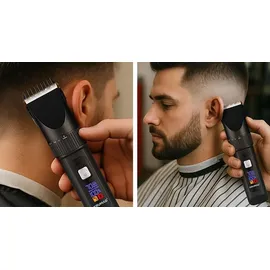 krumad Haarschneidemaschine – Professioneller Haarschneider mit LCD-Display, 4 Geschwindigkeiten Keramikklinge, & USB-Ladung – Leise, Präzise, Wiederaufladbar