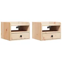 VidaXL Nachttisch 2 pcs Braun 38 x 36 x