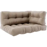 Vicco Palettenkissen Sand, Textil, Rechteckig, 120x80x15 cm