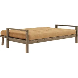 Karup Design "KNOB", Schlafsofa carob/fudge brown 205x95x79 cm, / 190x130x40 cm