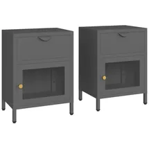 vidaXL Nachtschrank 40 x 30 x 54,5 cm Anthrazit
