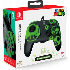 PDP Rematch Wired Controller Glow in the Dark blau Nintendo Switch