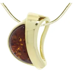 Kette mit Anhänger OSTSEE-SCHMUCK "Ostsee-Schmuck Kette mit Anhänger Gleiter-Lale" Gr. 45, gold (goldfarben), Halsketten, Damen, 45cm, Silber 925 (Sterlingsilber), L: 42cm