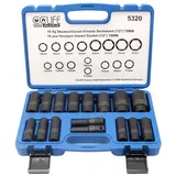 CCLIFE Steckschlüssel 16tlg 1/2" Schlagschrauber Nüsse Set, 10-32mm Cr-Mo Sechskant Nuss (set, 16 St)