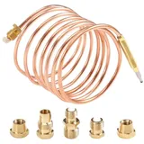 Thermoelement-set Gasthermoelement M6x0,75 M9-1,5m Gold-kupfer-farbe Für Gas-wassererhitzer, Boiler, Herde, Öfen Mit 5 Muttern