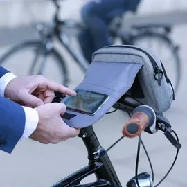 KLICKfix SmartBag Touch Lenkertasche grau