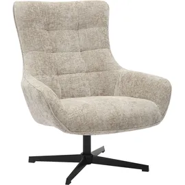 SalesFever Drehsessel Komfortabler Chenillestoff 81 x 103 x 85 cm Grau/Schwarz drehbar