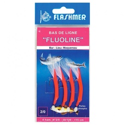 Fertigmontage Fluoline 4 Haken Gr. 2/0, EINHEITSFARBE, 2/0