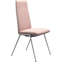 Stressless® Polsterstuhl Laurel, High Back, Größe M, mit Beinen aus Stahl in Chrom matt rosa