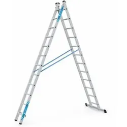 ZARGES Kombi-Steh-Schiebeleiter Combimaster Plus X, 2 x 12 Sprossen