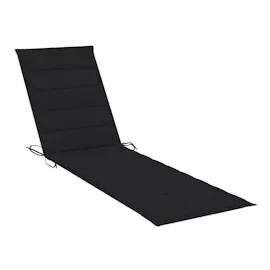 vidaXL Sonnenliegen 2 Stk. mit Auflagen Schwarz Massivholz Teak