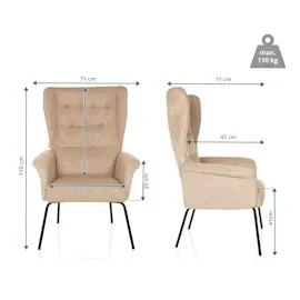 hjh living Sessel, HAVENIO Stoff