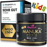 PowerFabrik Honig Manuka Honig MGO 250+ Kinder, Original aus Neuseeland, im Glas, 250g, 1 x