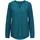 GOLDNER Elegante Viskosebluse mit V-Ausschnitt Petrol 25