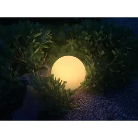 Trio Solar Außenleuchte Kunststoff Ø 20 cm inkl. 0,5 W LED Farbwechsler weiß