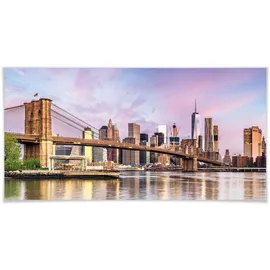 wall-art Poster »Manhattan Skyline Brooklyn Bridge«, New York, (1 St.), Poster ohne Bilderrahmen, bunt