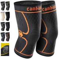 CAMBIVO 2 x Kniebandage Damen Männer, Orthese Knie, Orthopädische Kniebandage hilfreich Erholung bei Meniskusriss, ACL und Arthritis, Bandage Knie für Laufen, Wandern, Joggen, Sport, Volleyball