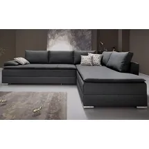 otto home Ecksofa OTTO HOME "Night & Day L-Form, B: 324 cm", grau (hellgrau), B:324cm H:95cm T:218cm, Struktur ( 100% Polyester);Luxus-Microfaser (100% Polyester), Sofas, Ecksofa, mit Bettfunktion, Bettkasten & 3 Zierkissen, Boxspringbett 180x200 cm, Topseller