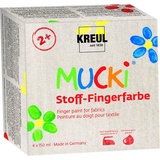 Kreul Mucki Stoff Fingerfarbe 4 St.