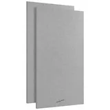 AudioSilk Akustikpaneele, 2er-Pack, groß, 116 x 58cm, Mittelgrau