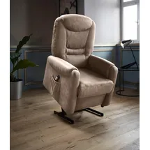 sit&more TV-Sessel SIT & MORE "Morten", grau (taupe), B:76cm H:113cm T:78cm, Luxus-Kunstleder;NaturLEDER (echtes Rindsleder);Luxus-Microfaser (100% Polyester), Sessel, Fernsehsessel, in Größe M, wahlweise mit Motor und Aufstehhilfe