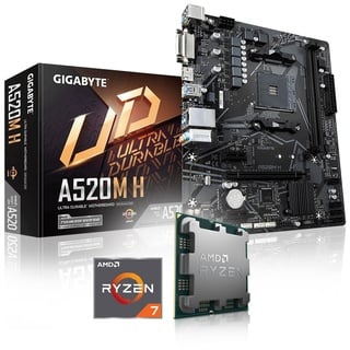 Memory PC Aufrüst-Kit Bundle Ryzen 7 5800X 8X 3.8 GHz Prozessor, GIGABYTE A520M H Mainboard (Komplett fertig zusammengebaut inkl. Bios Update und Funktionskontrolle)