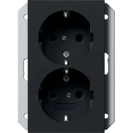Gira Schuko-Steckdose 2-fach Schwarz