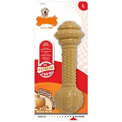 Beißring für Hunde Nylabone Extreme Chew Barbell Kakaobutter – Langlebiges Kauspielzeug für gesunde Zähne
