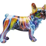 Kare Deko Figur Frenchie, Mehrfarbig, Deko Objekt, Hunde Motiv, handgearbeitet, Unikat, 22x24x12 cm (H/B/T)