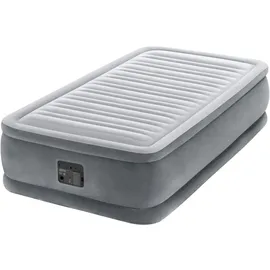 Intex Luftbett mit Pumpe Gästebett Luftmatratze Einzelmatratze Hellgrau Unisex