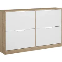 Vicco Schuhkipper Luca, Sonoma/Weiß, 116.6 x 72.5 cm mit