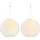 GLOBO Außenleuchte Edelstahl Kunststoff DxH 30x55 cm 2er Set weiß