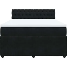 vidaXL Boxspringbett 160 x 200 cm Schwarz
