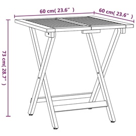 vidaXL 3-tlg. Bistro-Set Klappbar Massivholz Akazie