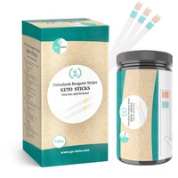 Go-Keto Keto Sticks 100 Stück - Glucose + Ketone Urin Teststreifen zur Messung einfach zu Hause, perfekt zur Begleitung einer Keto Diät