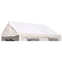 DEGAMO Ersatzdach Dachplane für Zelt 3x4 PE weiss 180g/m2, incl. Spanngummis