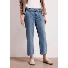 STREET ONE Loose-fit-Jeans Middle Waist Wide Leg Jeans, im Loose Fit mid Blue random wash), 28