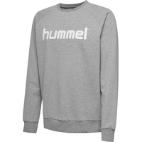 hummel Herren Hmlgo Cotton Logo Sweatshirt, Grey Melange, XXL