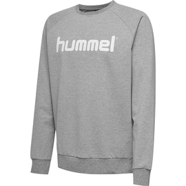 hummel Herren Hmlgo Cotton Logo Sweatshirt, Grey Melange, XXL