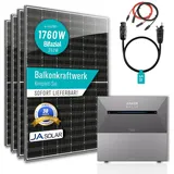 1760W Bifazial bis zu 2110W Balkonkraftwerk mit Speicher, Anker Solix 3.2kWh